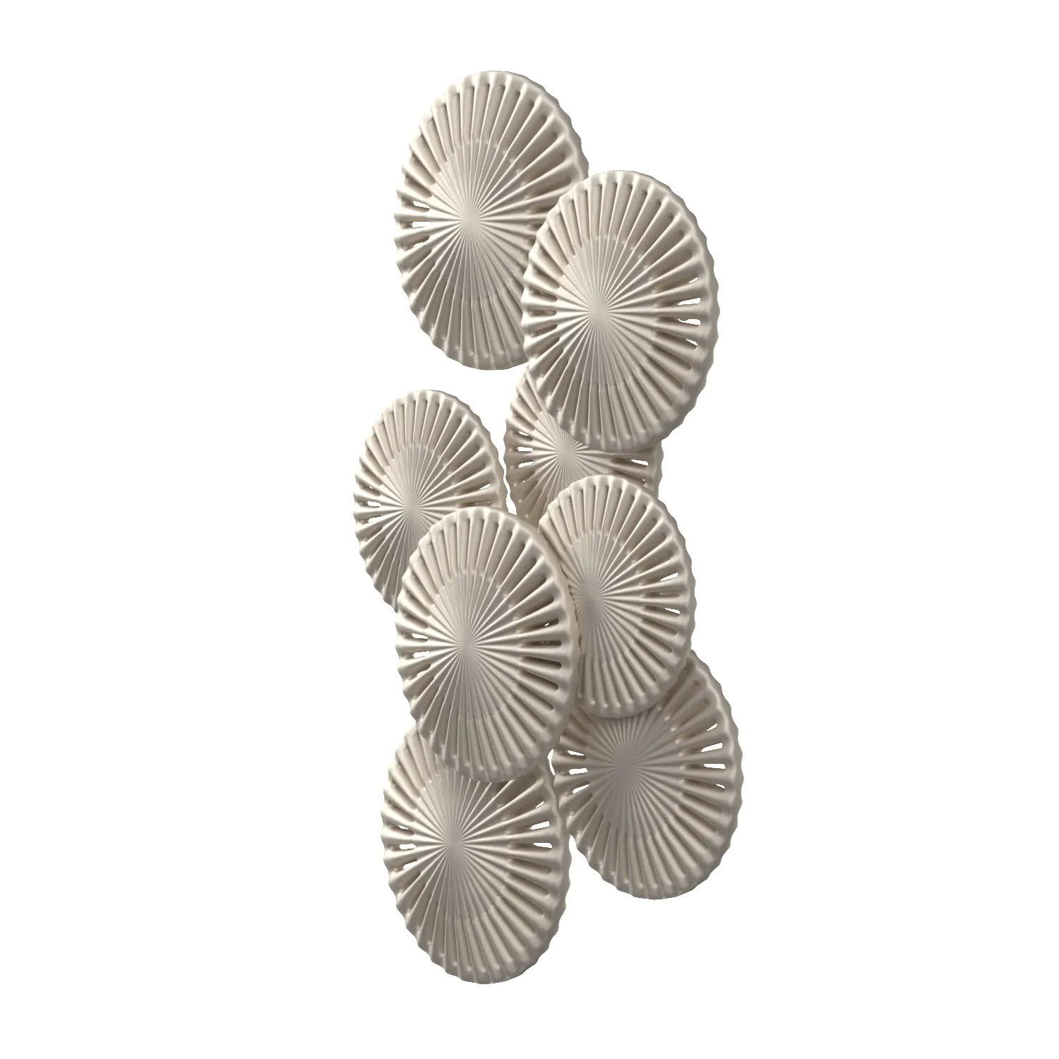 Round Metal Wall Sculpture Artwork 3D Model_04