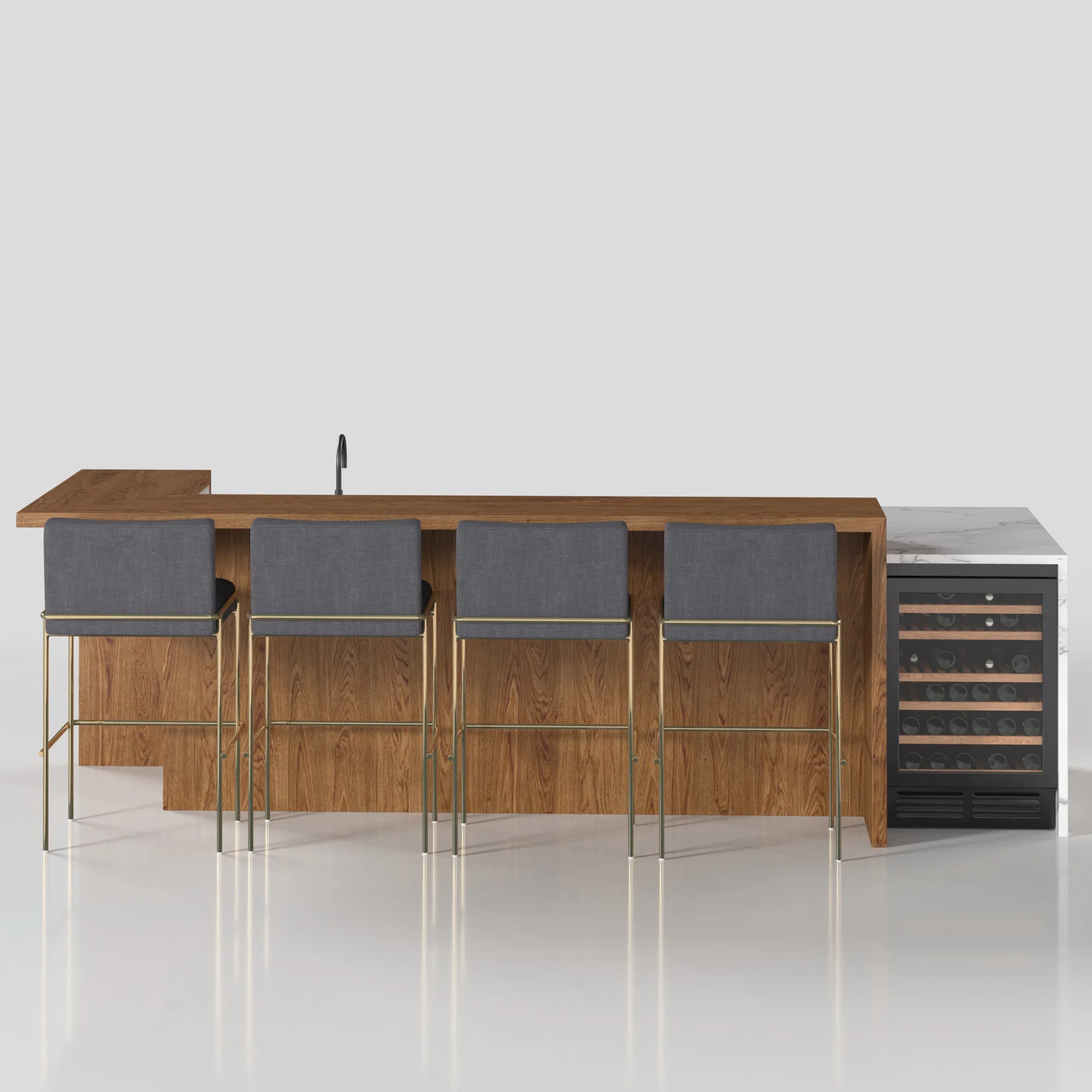 Kitchen Island Countertop 04 PBR 3D Model_06