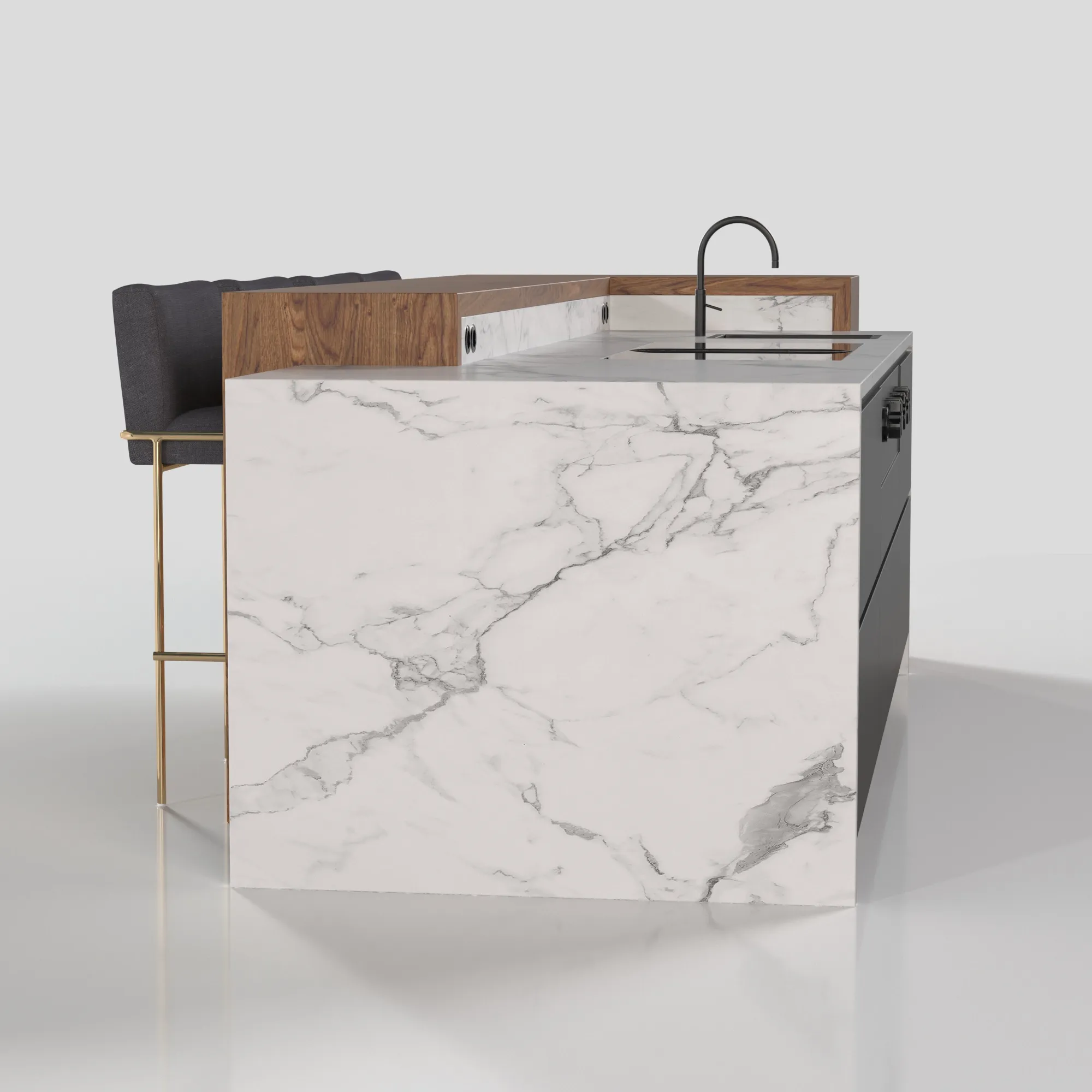 Kitchen Island Countertop 04 PBR 3D Model_03