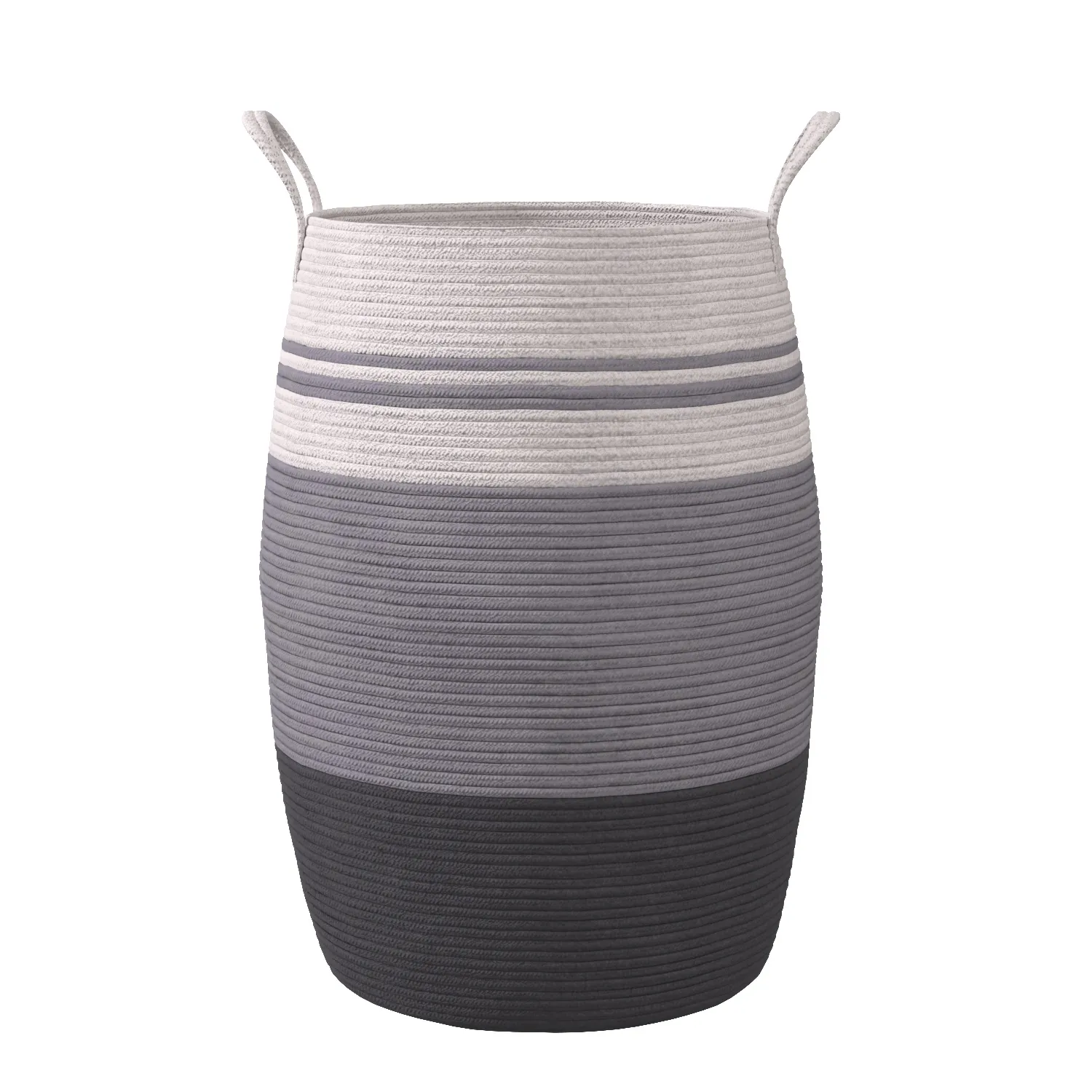 Oiahomy Tall Laundry Hamper Woven Rope Large Clothes Basket PBR 3D Model_01