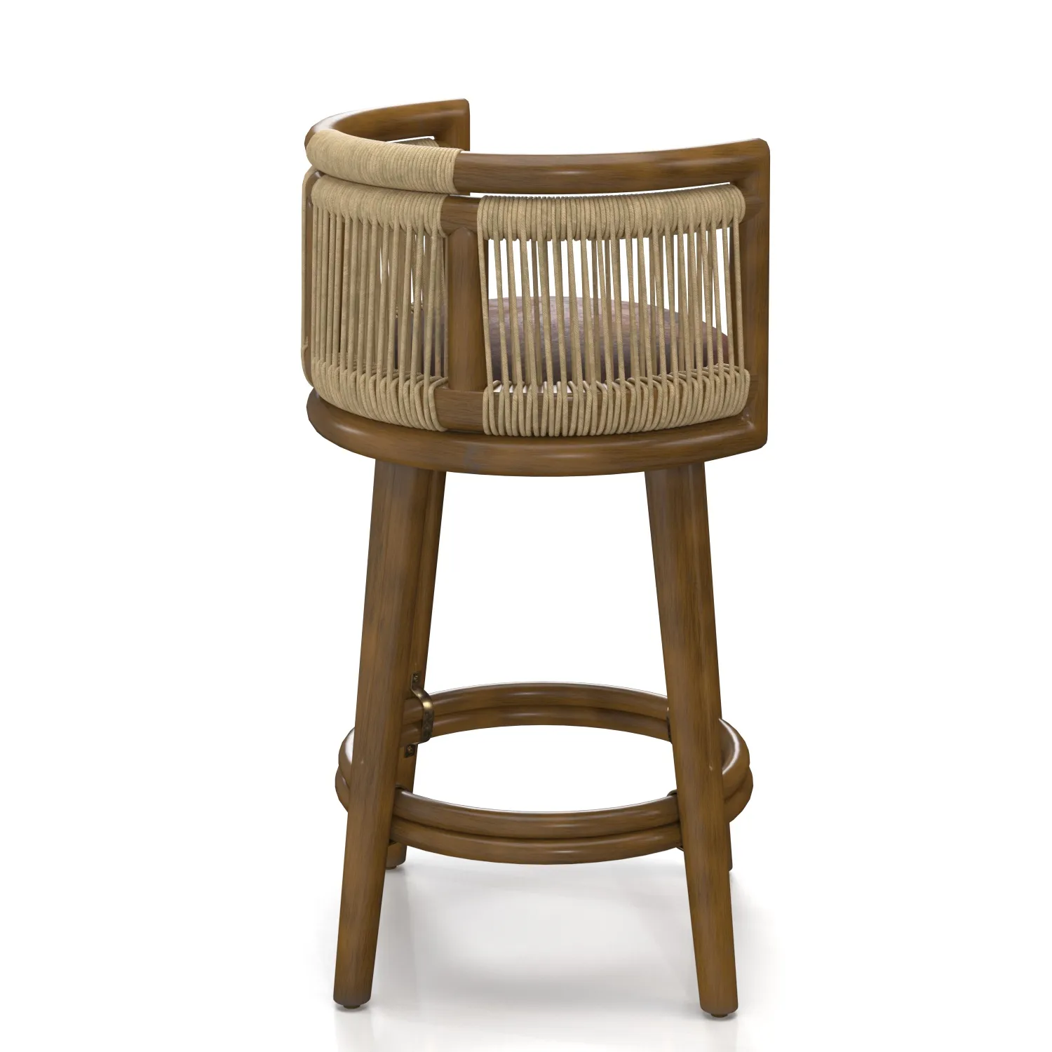 Palecek Bolero LogBack Bar Counter Stool PBR 3D Model_06