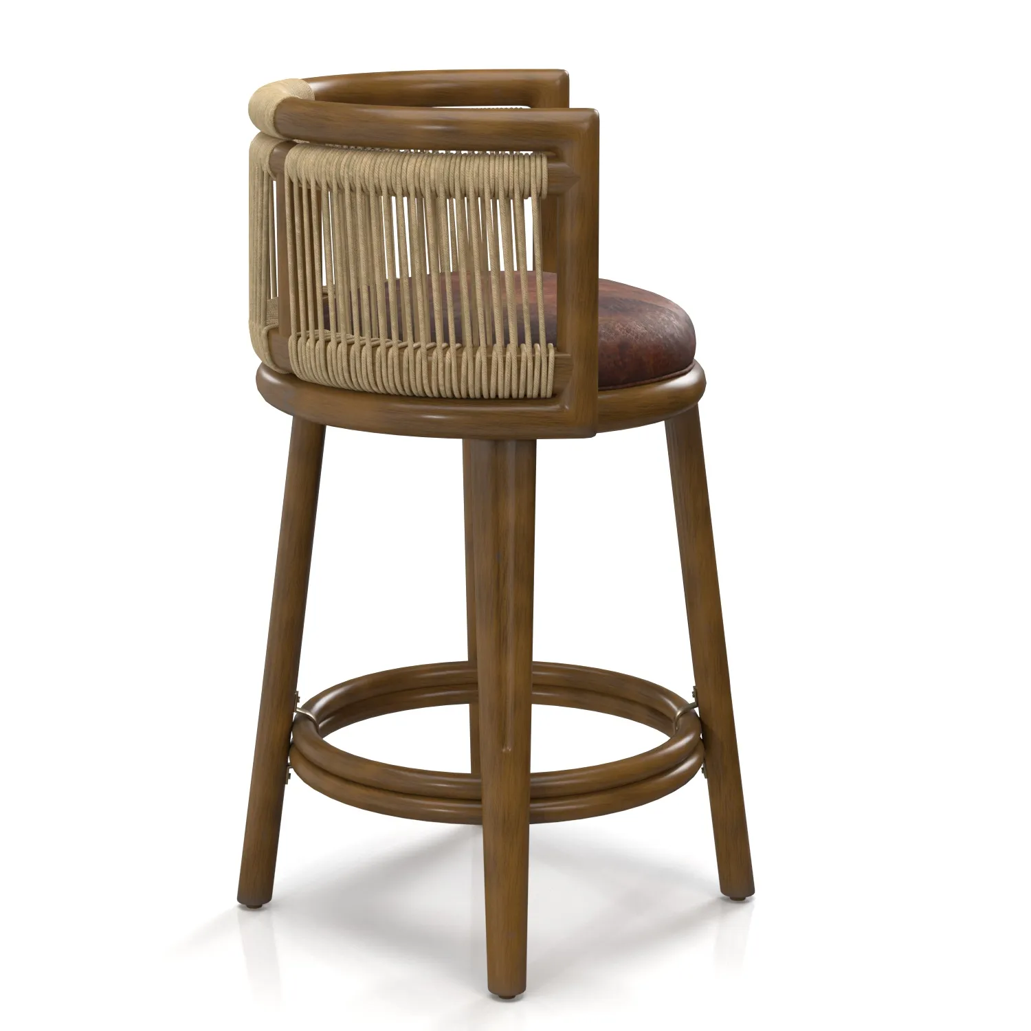 Palecek Bolero LogBack Bar Counter Stool PBR 3D Model_03