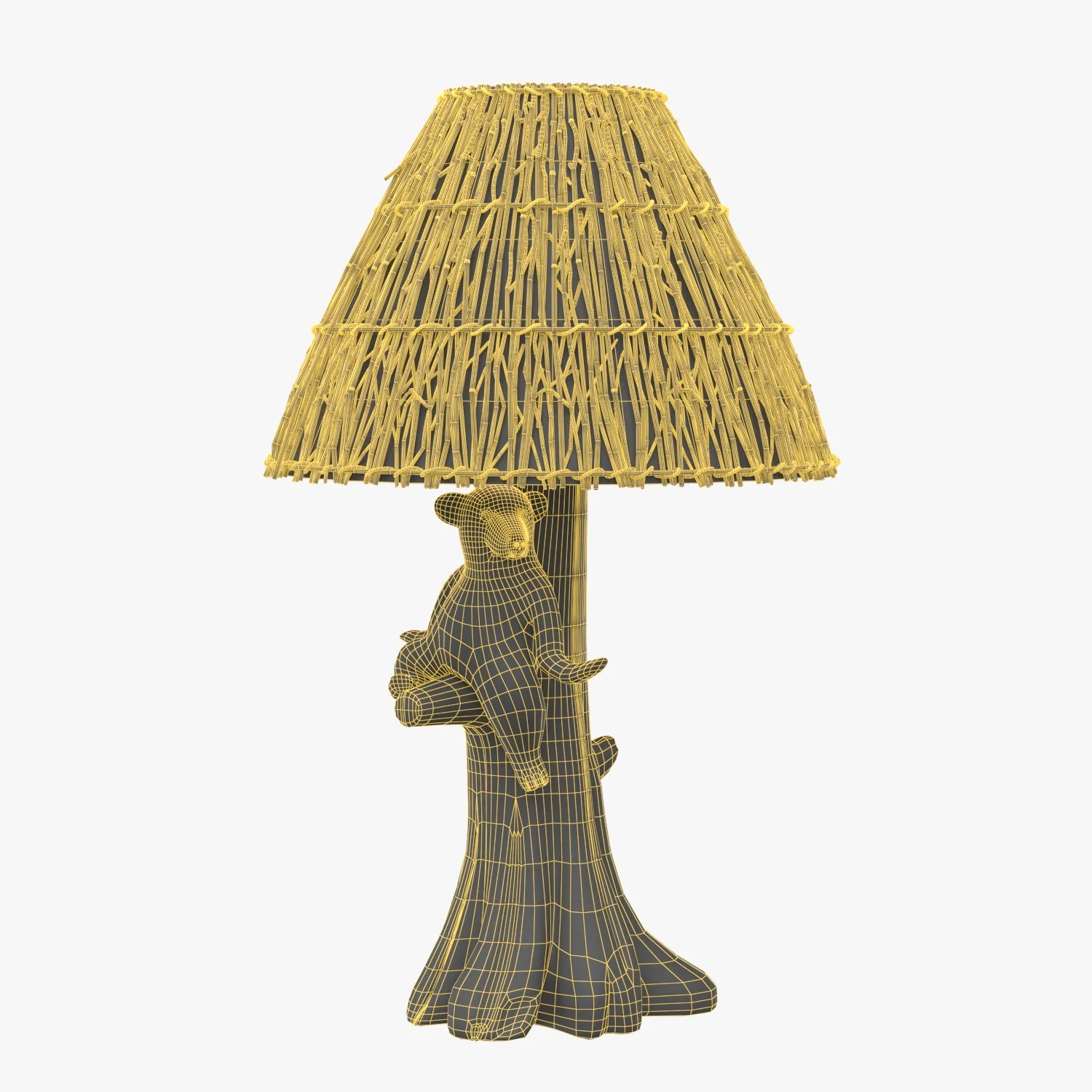 Twig Shade Bear Design Table Lamp PBR 3D Model_07