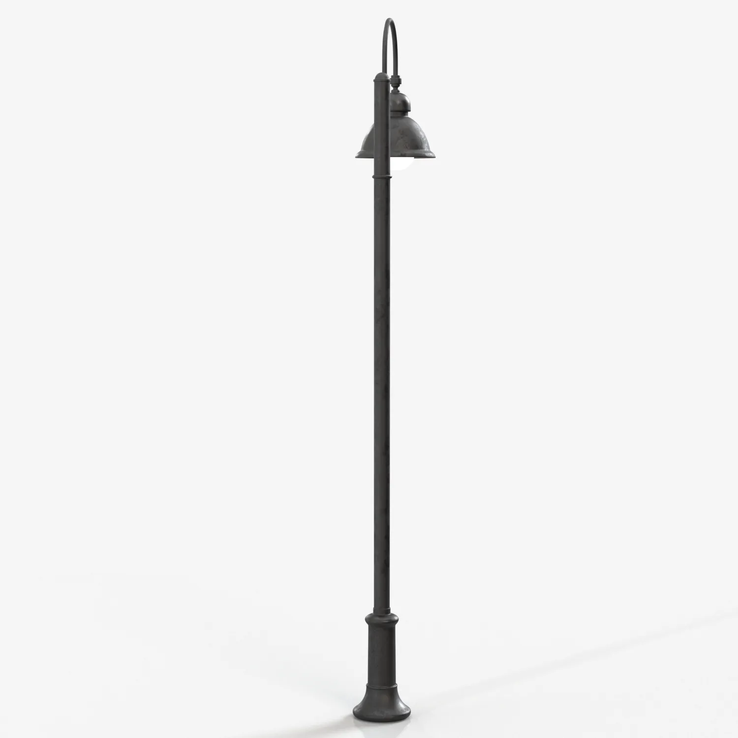 Floor Mounted Metal Street Light Pole PBR 3D Model_03