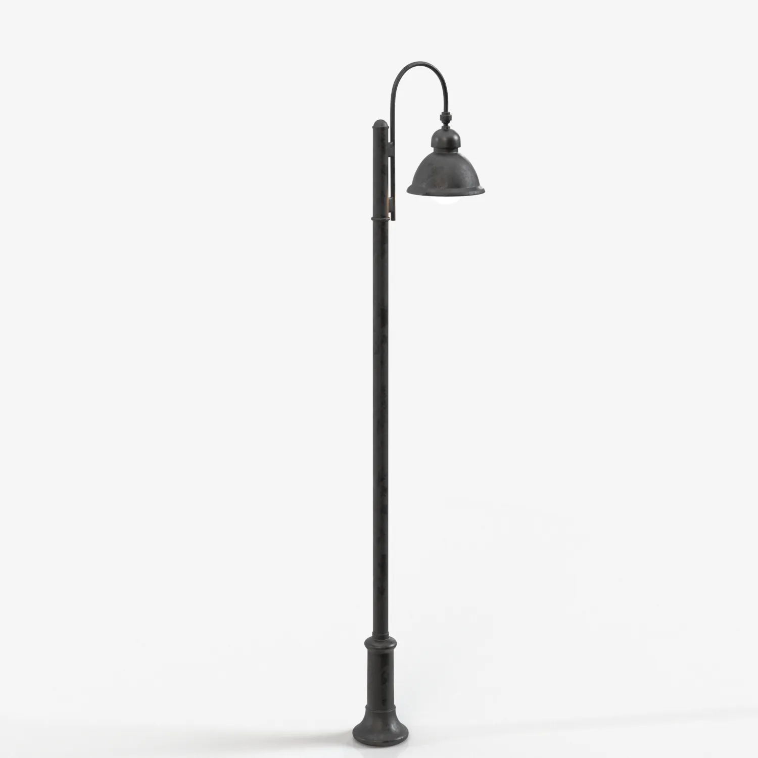 Floor Mounted Metal Street Light Pole PBR 3D Model_06