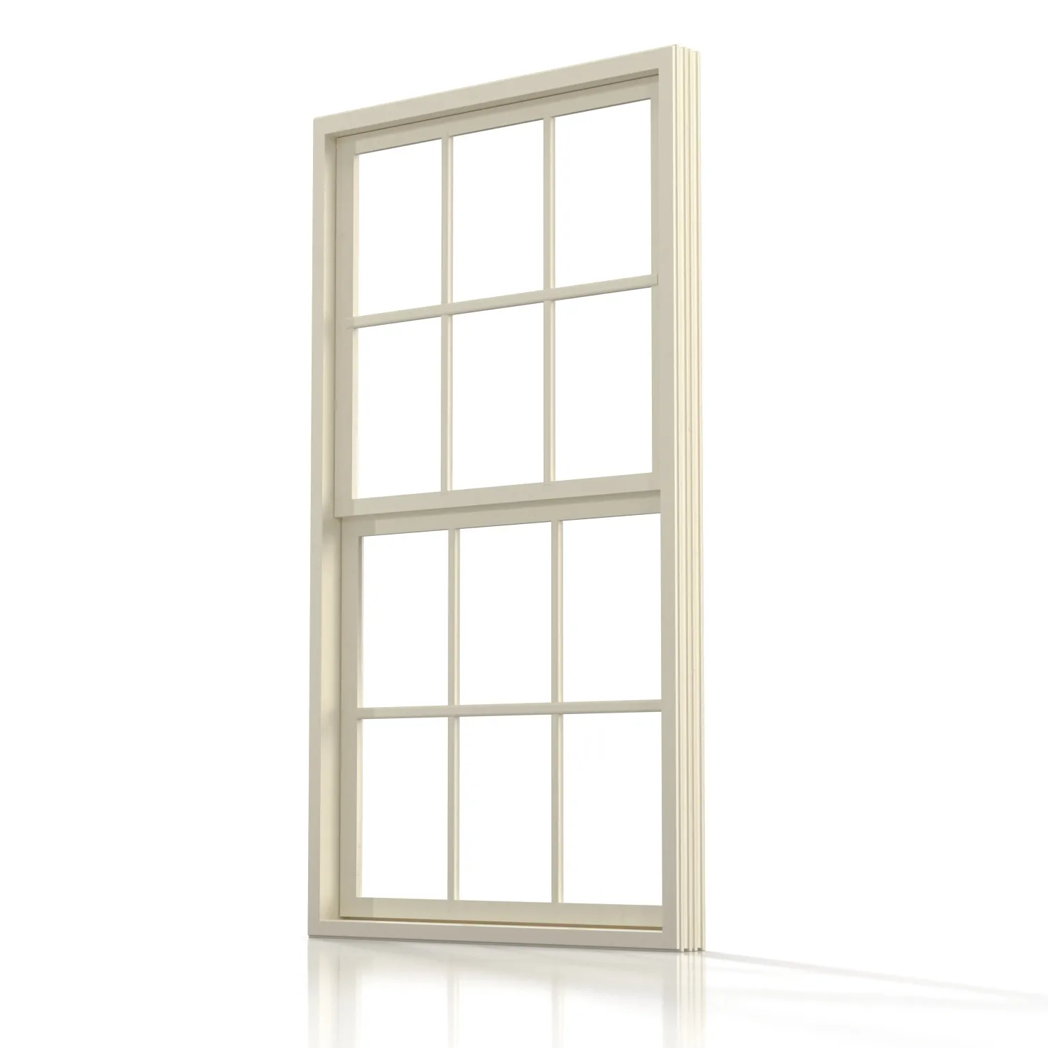 Hurricane Proof PVC Single Glazed Vertical Sliding Glass Window PBR 3D Model_04