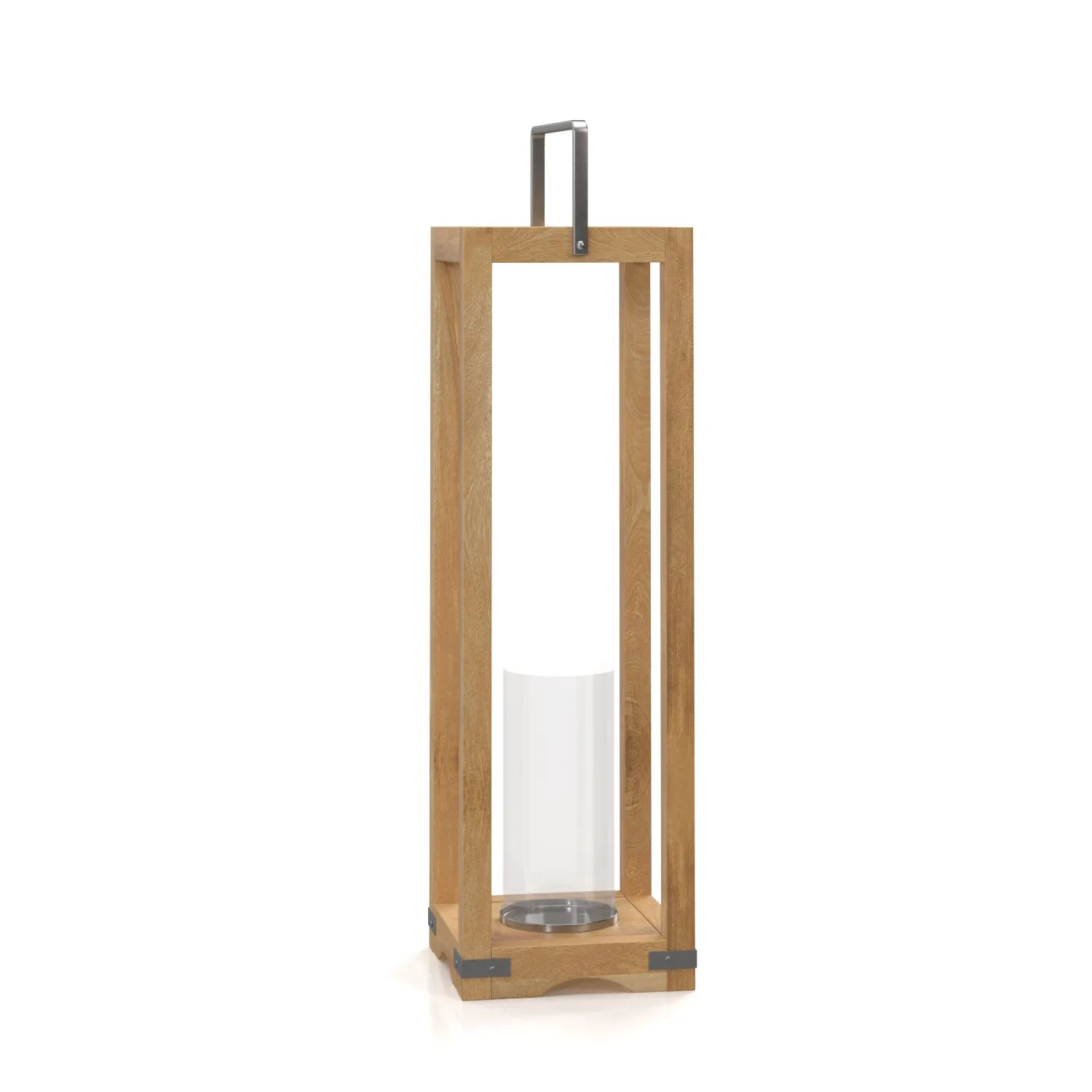 Open Wood Hurricane Lantern PBR 3D Model_06