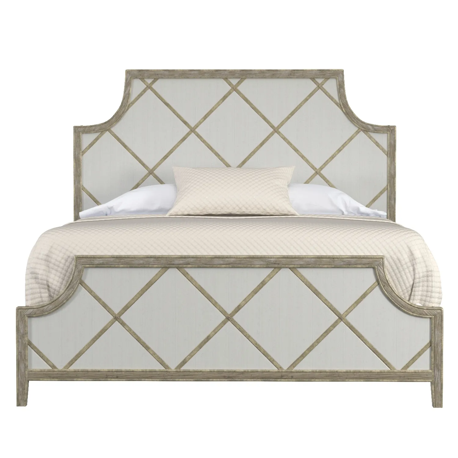 Sanctuary Diamont King Panel Bed PBR 3D Model_04