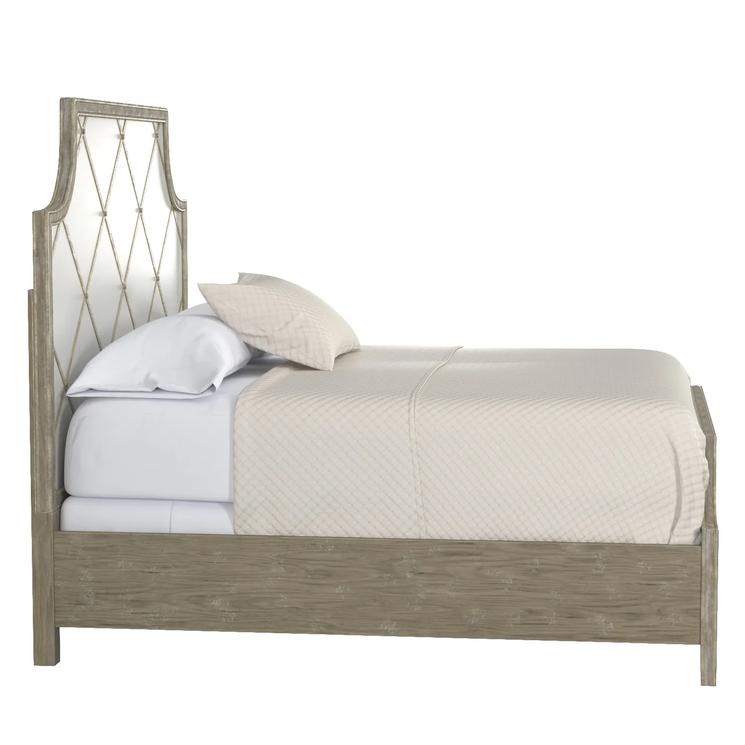 Sanctuary Diamont King Panel Bed PBR 3D Model_03