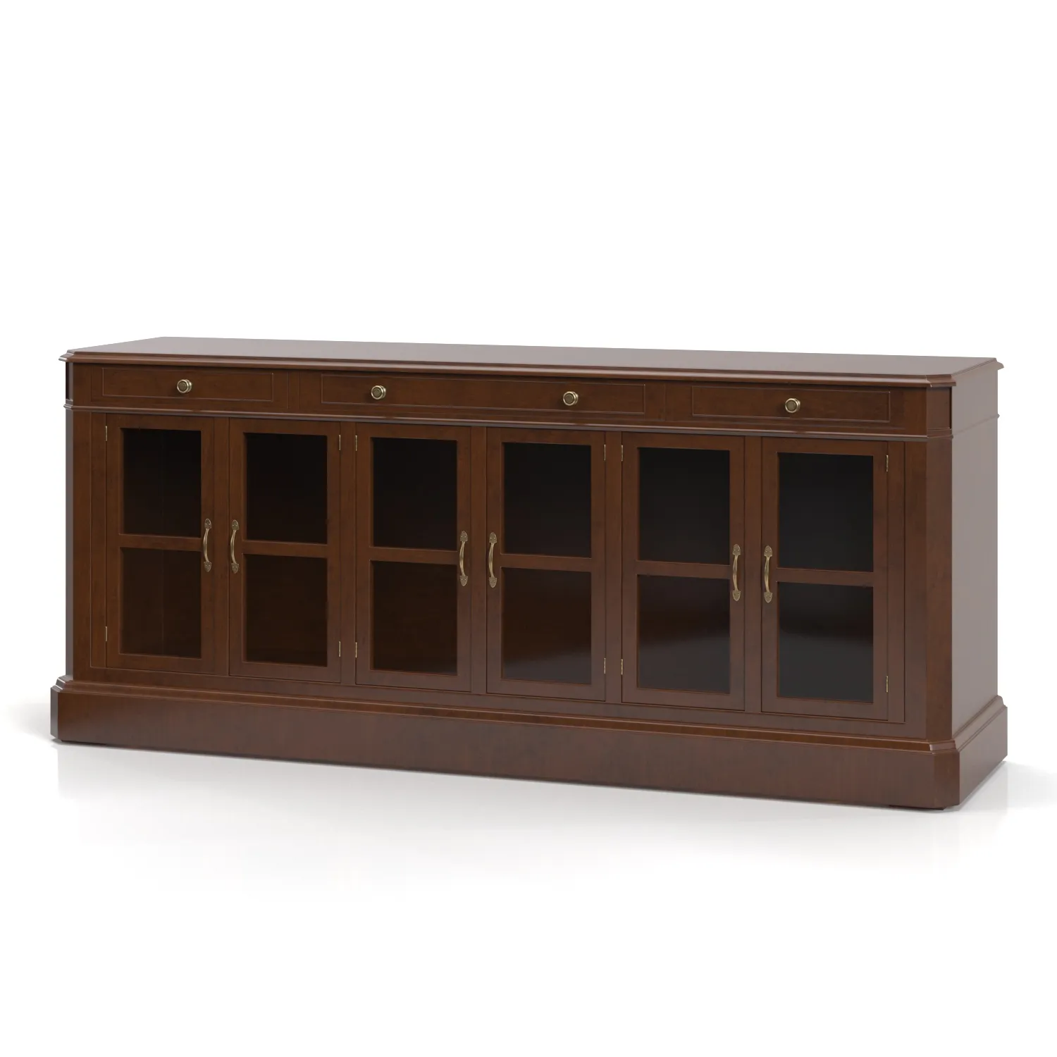 Solid Sheesham Wood Sideboard PBR 3D Model_01