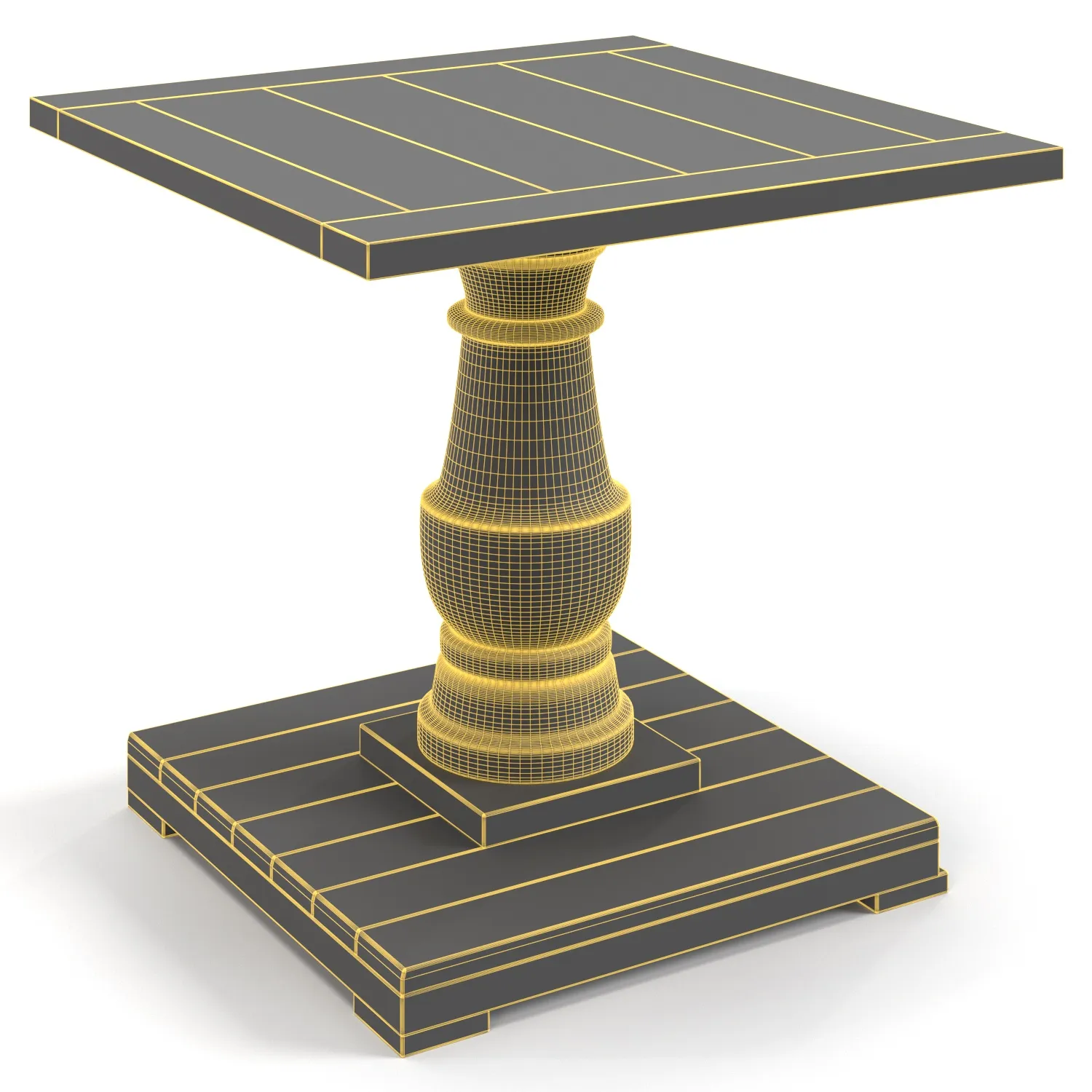 Stratford 26 Inch Pedestal End Table 3D Model_07