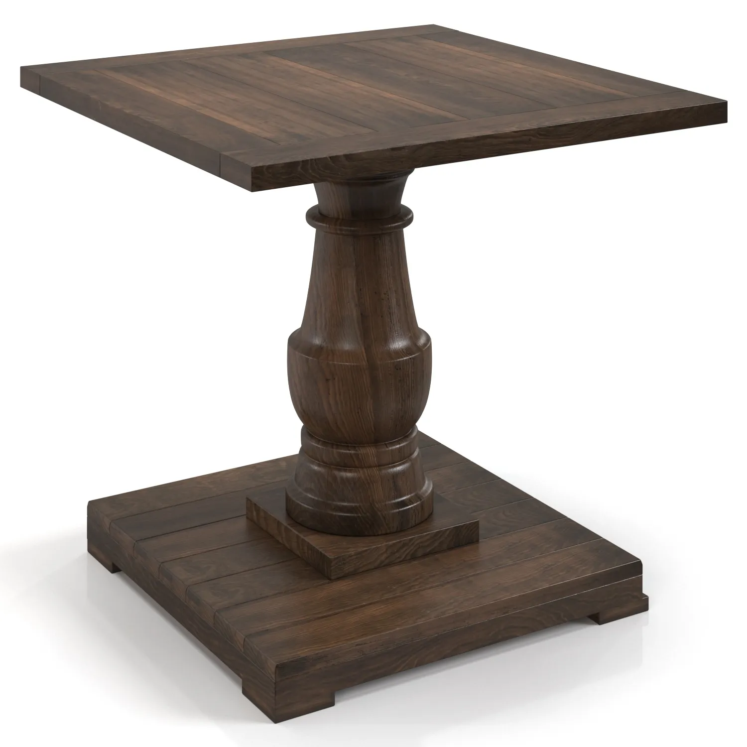 Stratford 26 Inch Pedestal End Table 3D Model_01