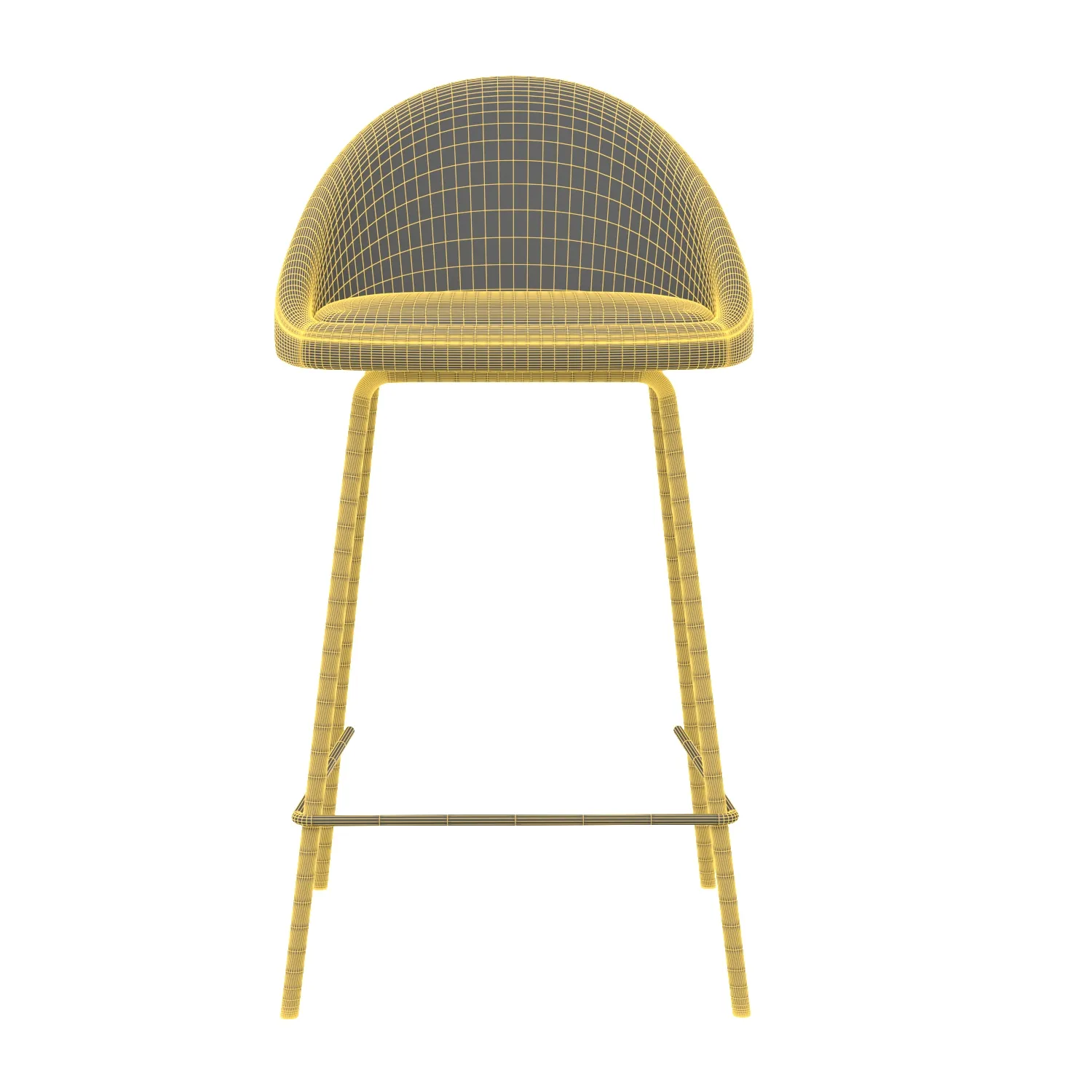 Vintage Honey Tan Holmes Bar And Counter Stool 3D Model_07