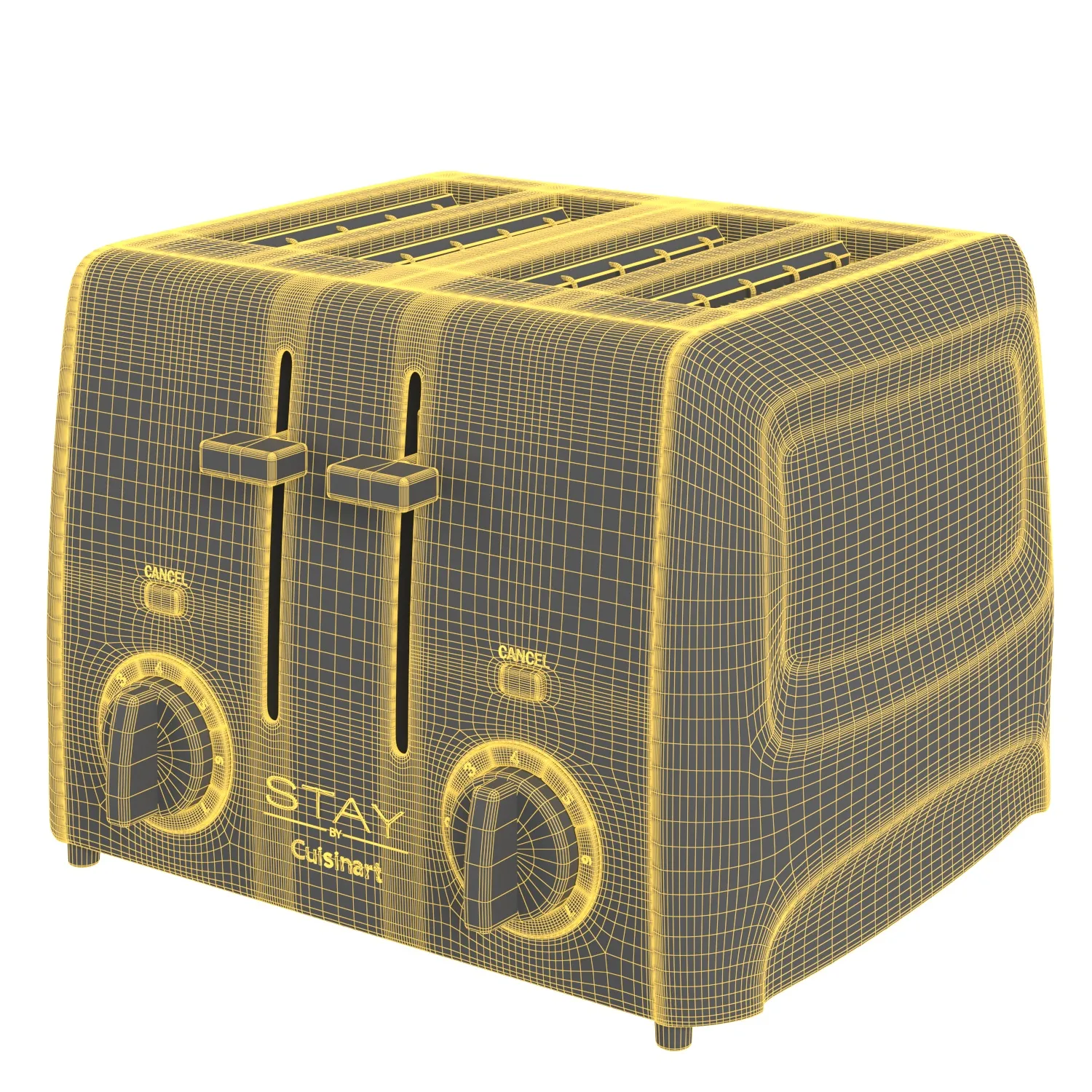 Cuisinart WST480 4 Slice Stainless Steel Toaster PBR 3D Model_07