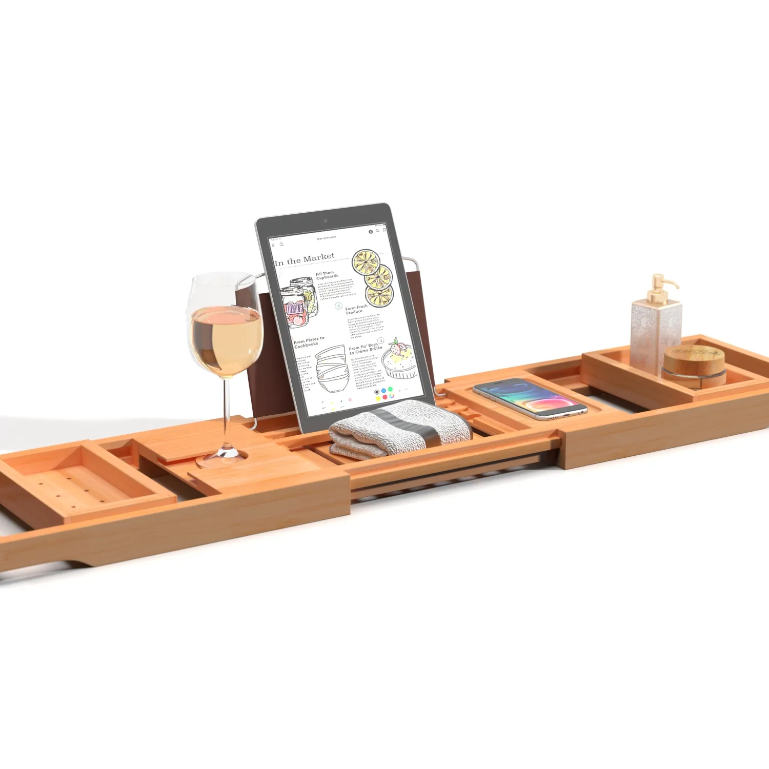 Bamboo Bathtub Tray 3D Model_05