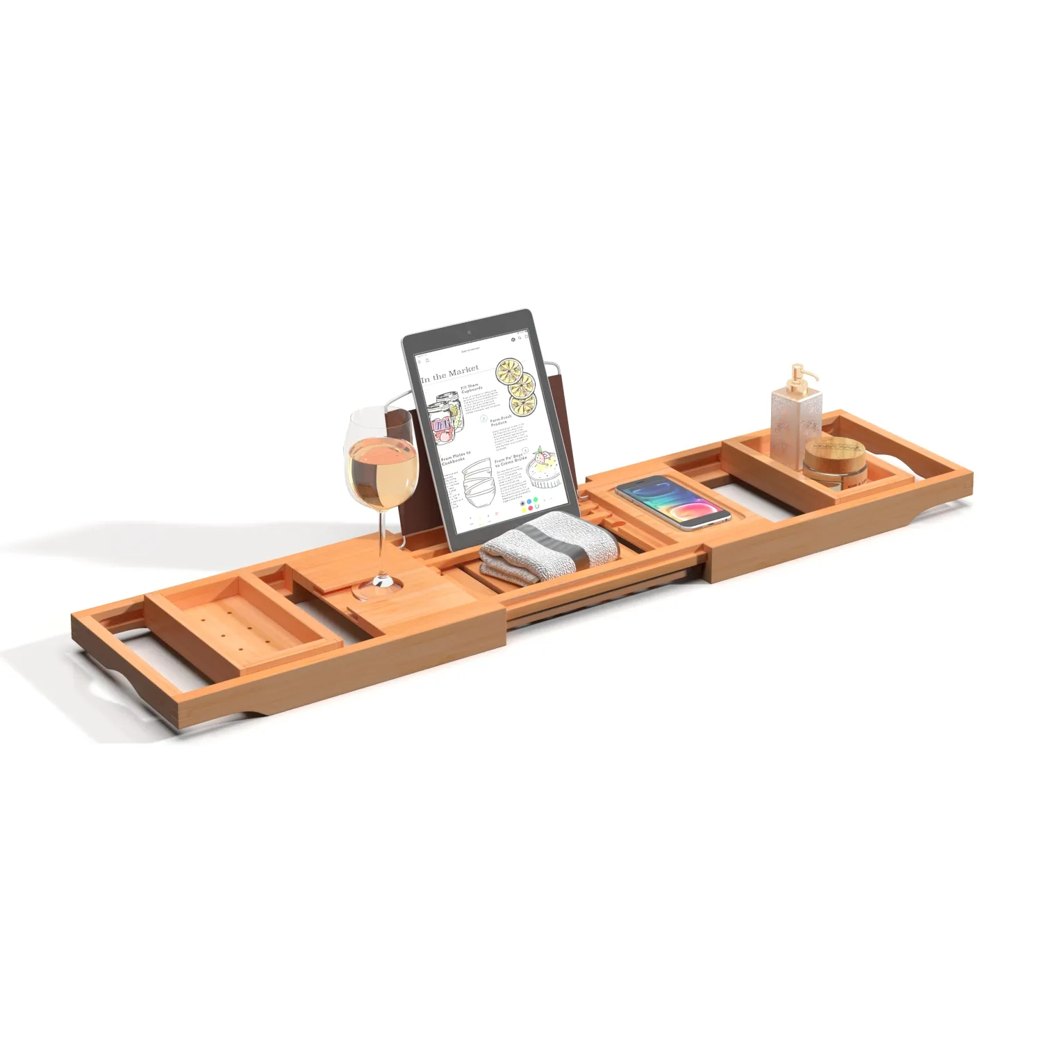 Bamboo Bathtub Tray 3D Model_06