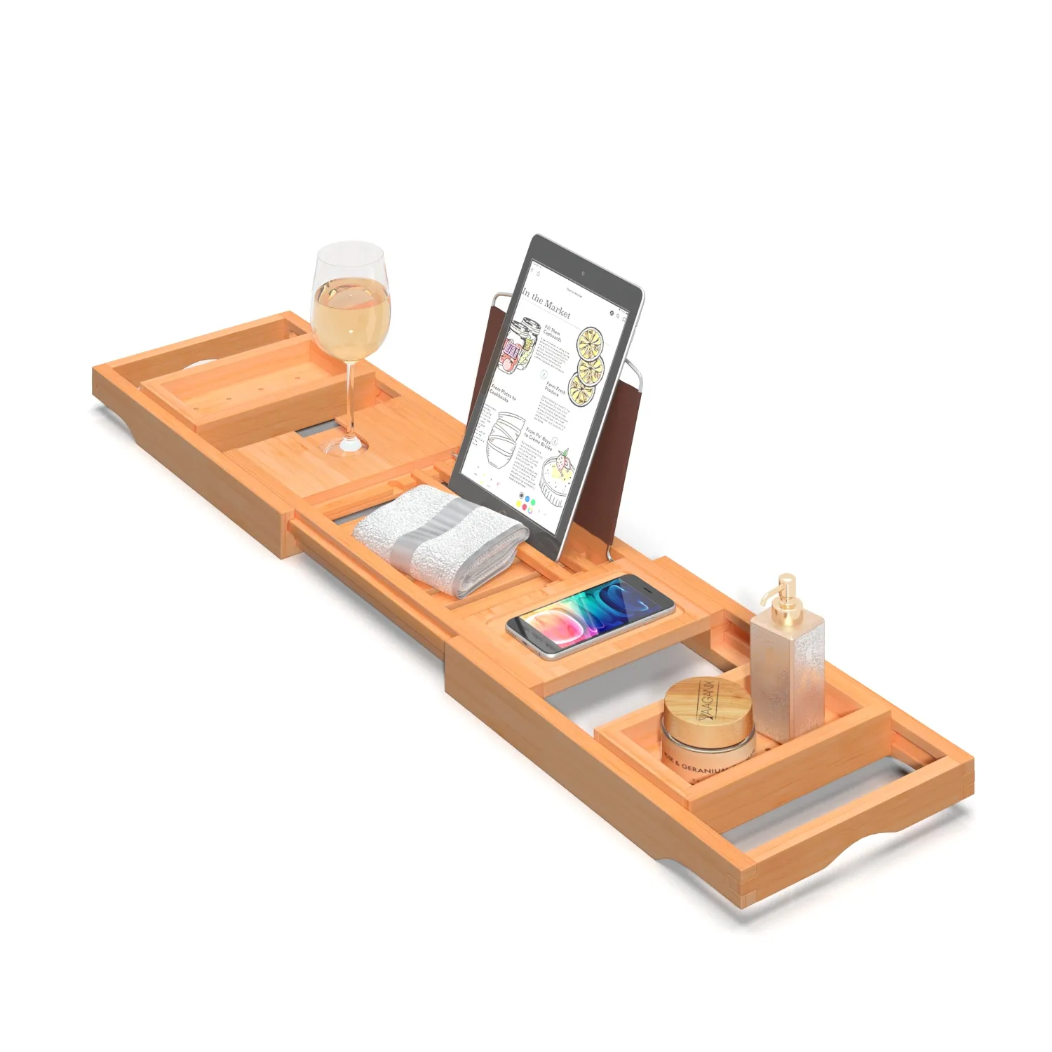 Bamboo Bathtub Tray 3D Model_01
