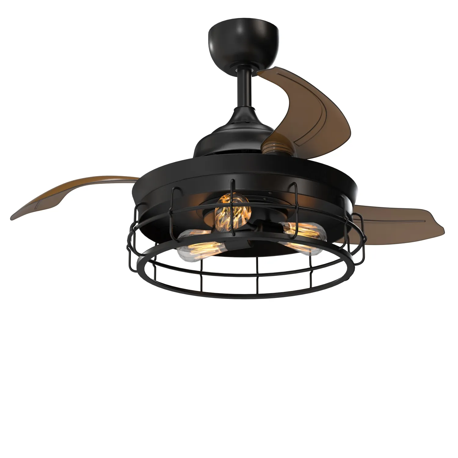 Industrial 36 inch Black 3 blade Ceiling Fan PBR 3D Model_06