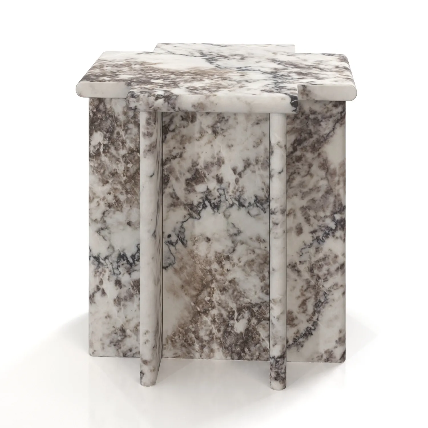 Ziggurat Side Table PBR 3D Model_01