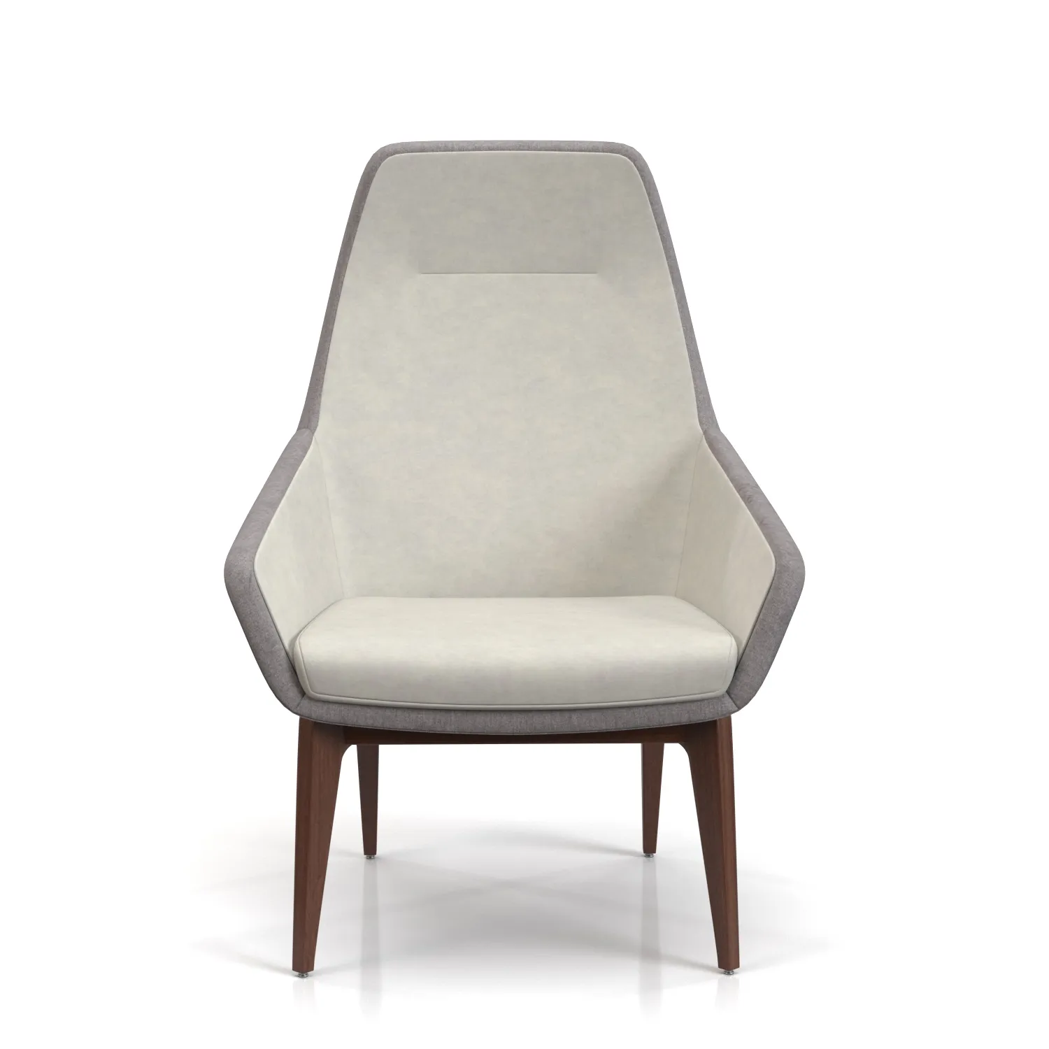 Arwyn Wood Leg Lounge Chair PBR 3D Model_04