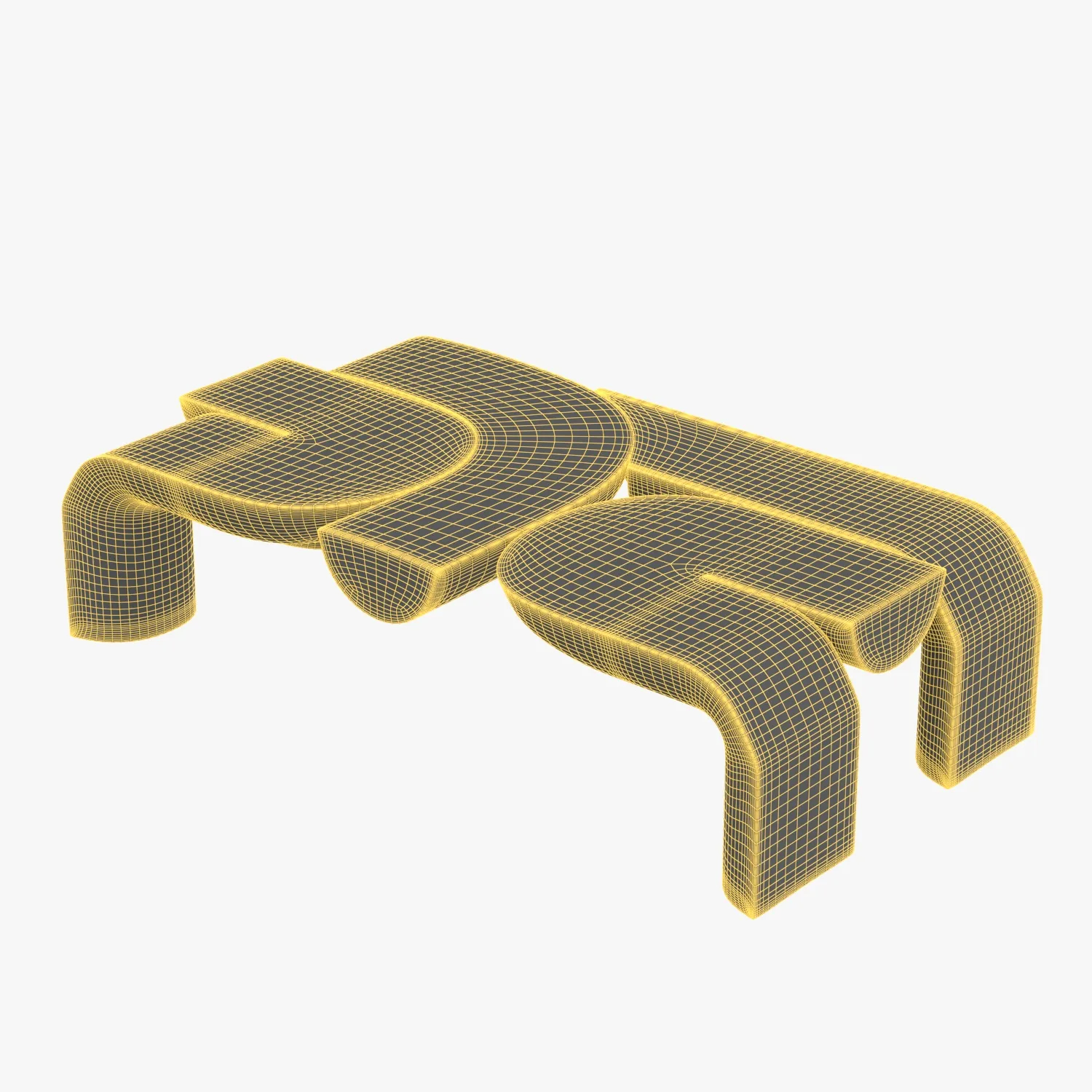 Mullu Coffee Table By Ian Felton PBR 3D Model_07