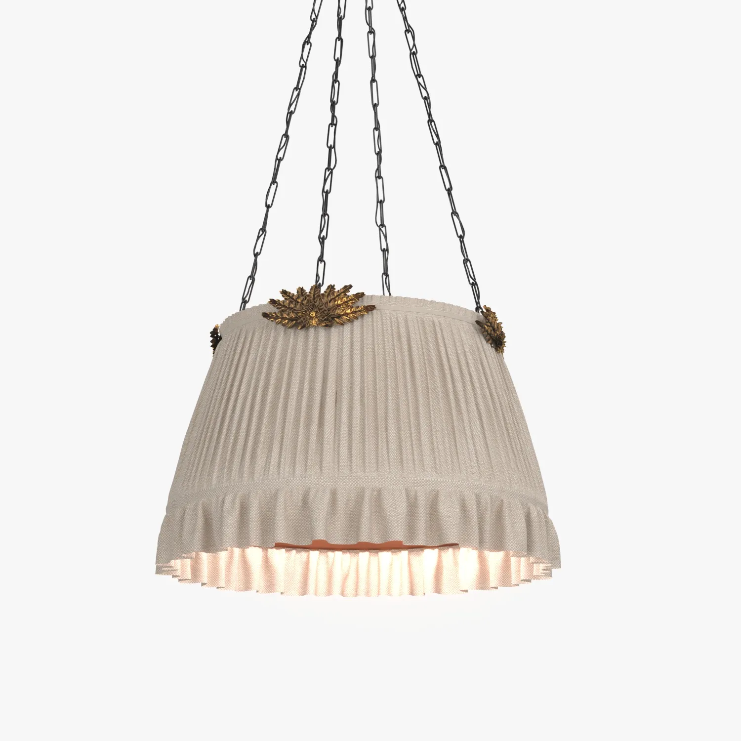 Vintage Bedroom Fabric Pendant 3D Model_04