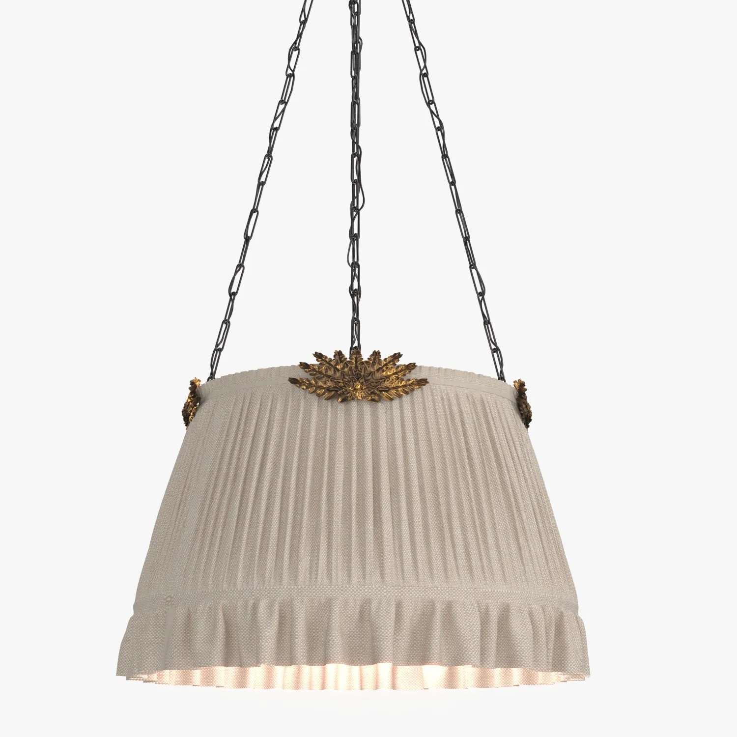 Vintage Bedroom Fabric Pendant 3D Model_06