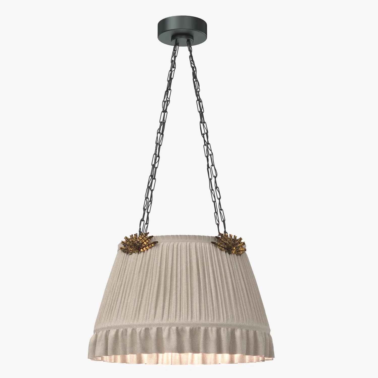 Vintage Bedroom Fabric Pendant 3D Model_01