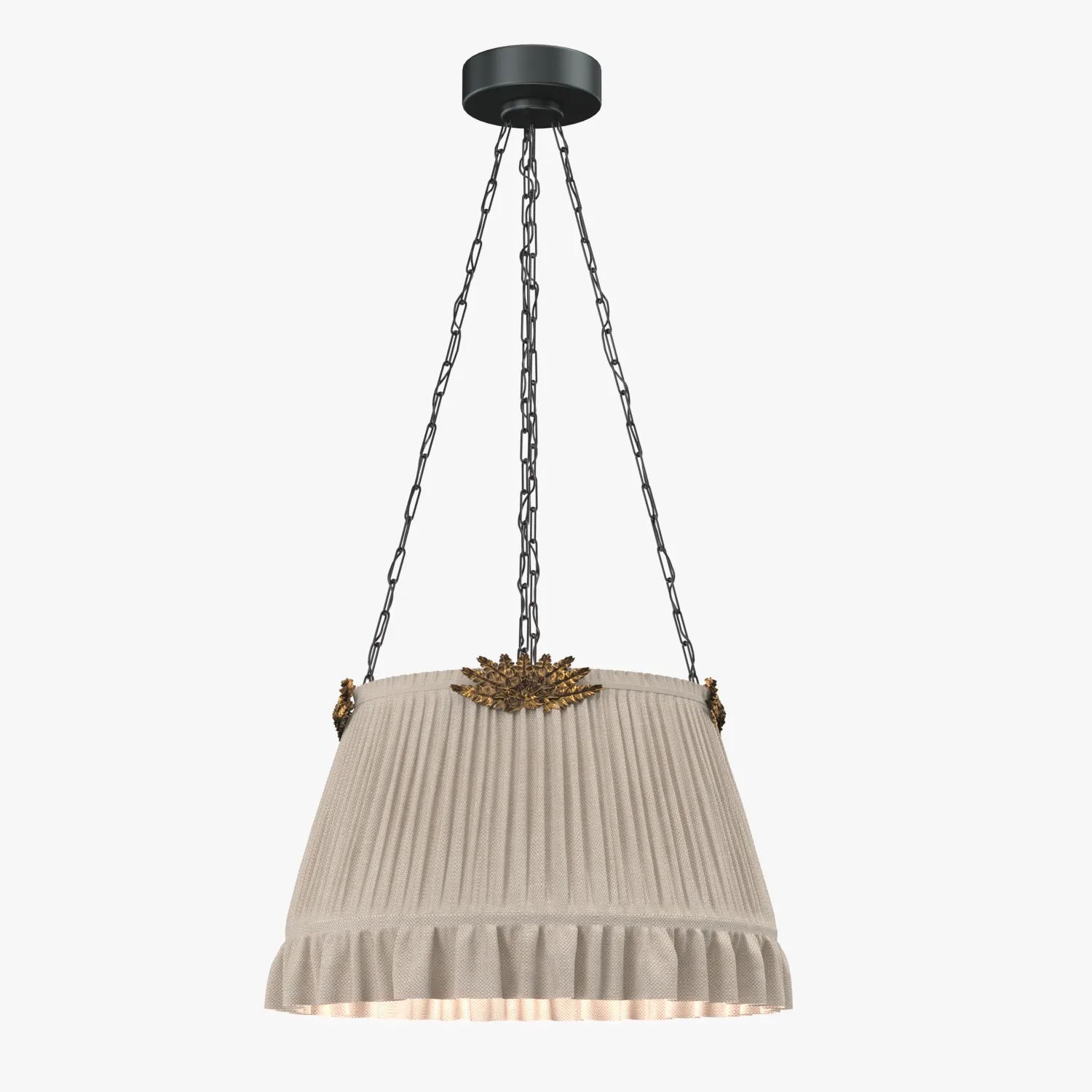 Vintage Bedroom Fabric Pendant 3D Model_03