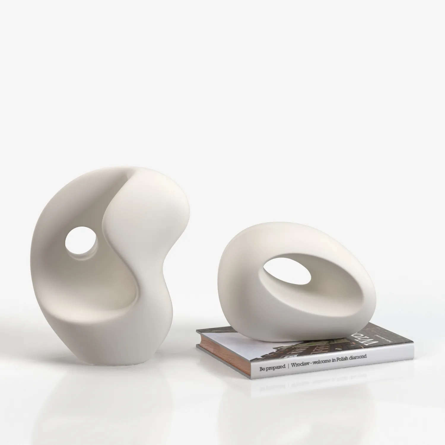 Alba Ceramic Sculptural Objects PBR 3D Model_01