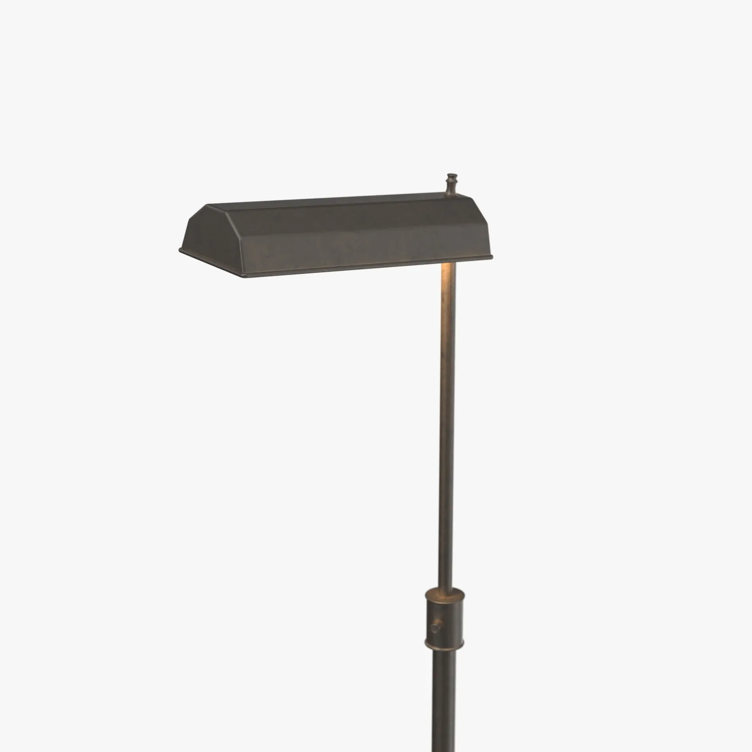 Mid Century Patinated Brass Adjustable Pharmacy Lamp PBR 3D Model_05