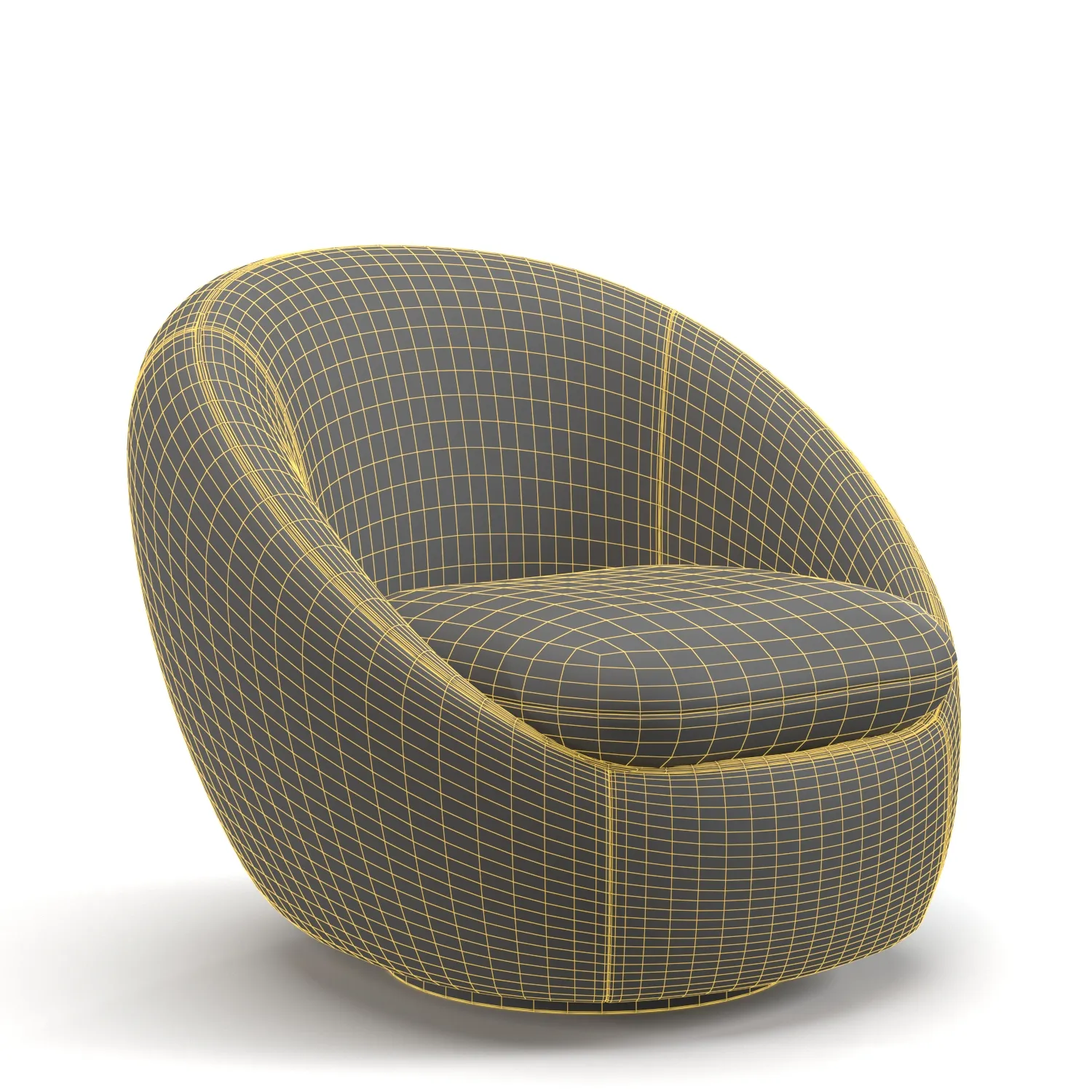 Cozy Swivel Chair PBR 3D Model_07