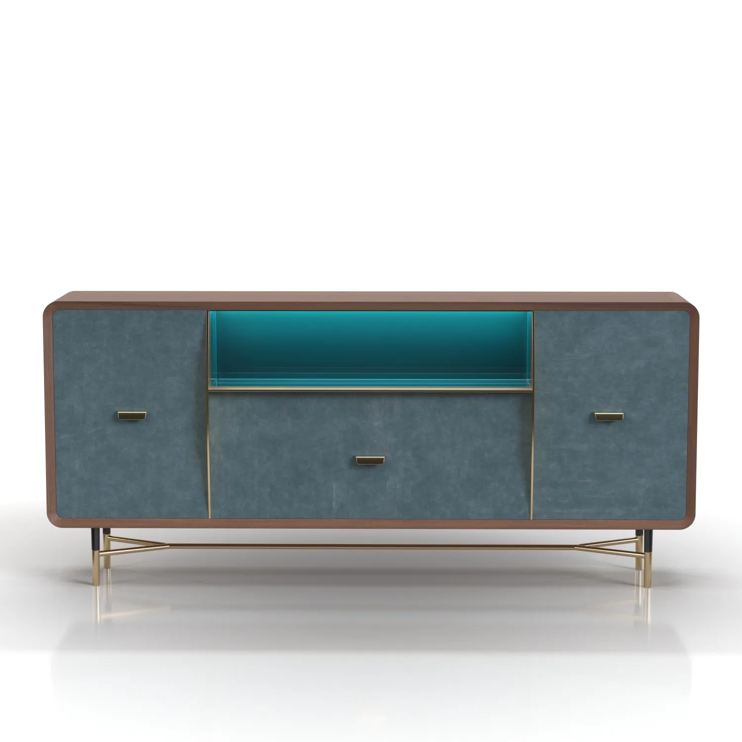 Custom Suite Desk Area Credenza PBR 3D Model_04