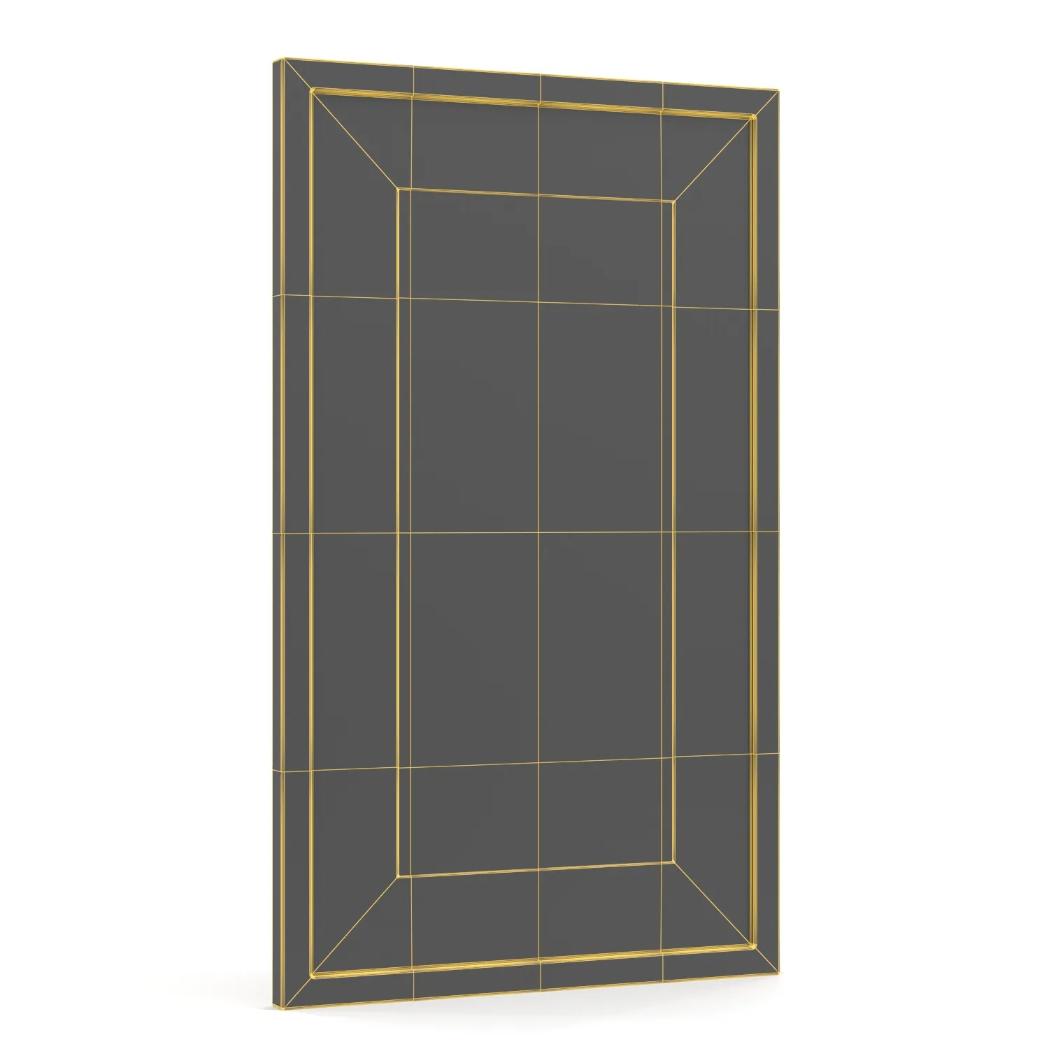 Flaxen Scroll Shadow Box Wall Art PBR 3D Model_07