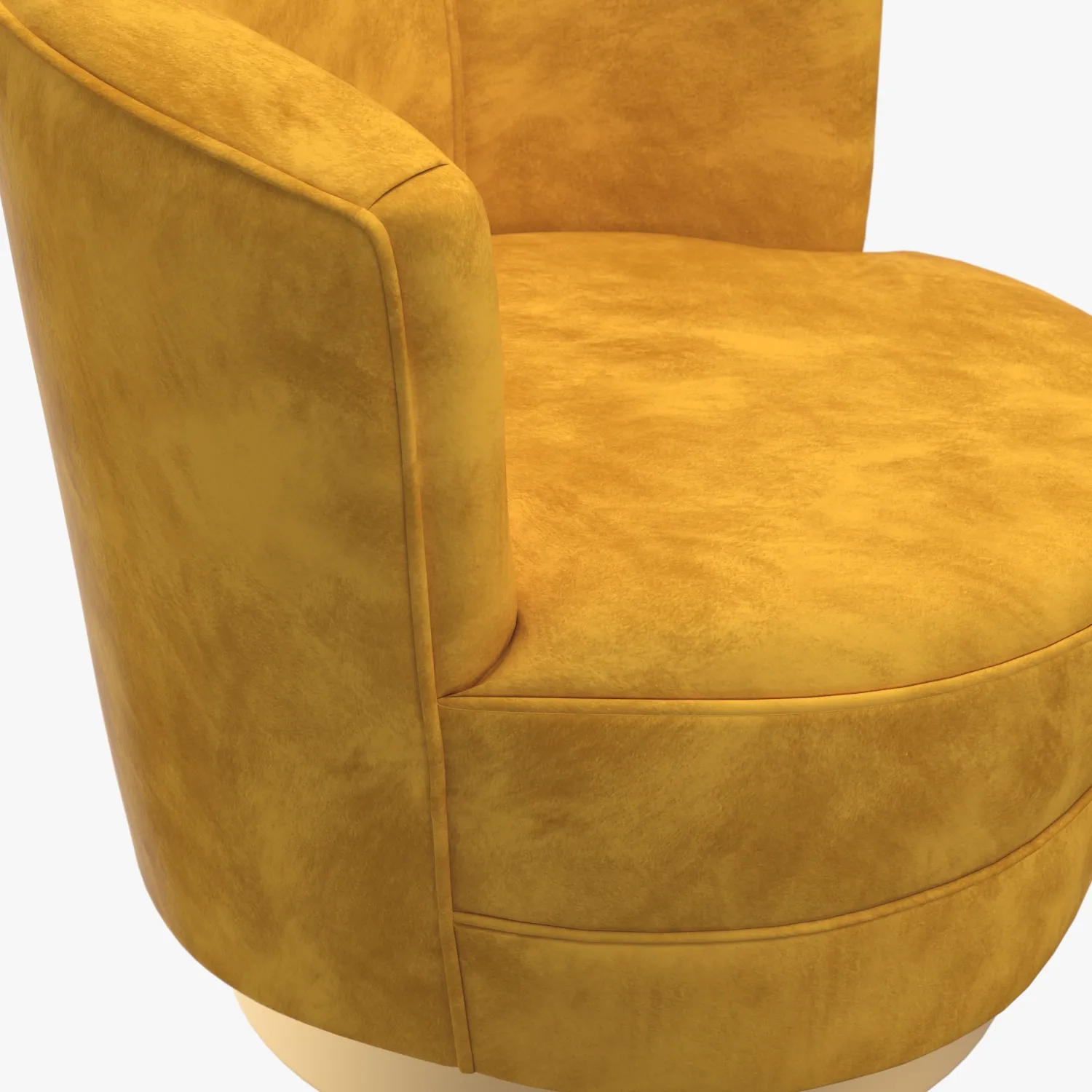 Velvet Swivel Chair 3D Model_05