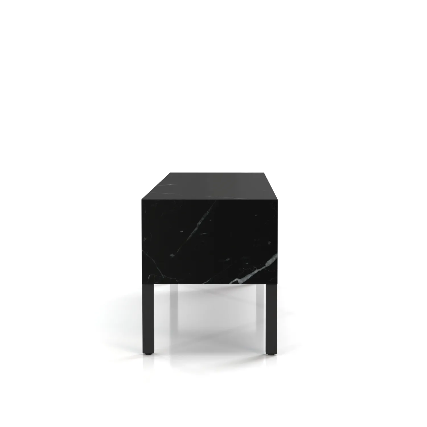 Wood Base Console Table With Top Stone PBR 3D Model_03