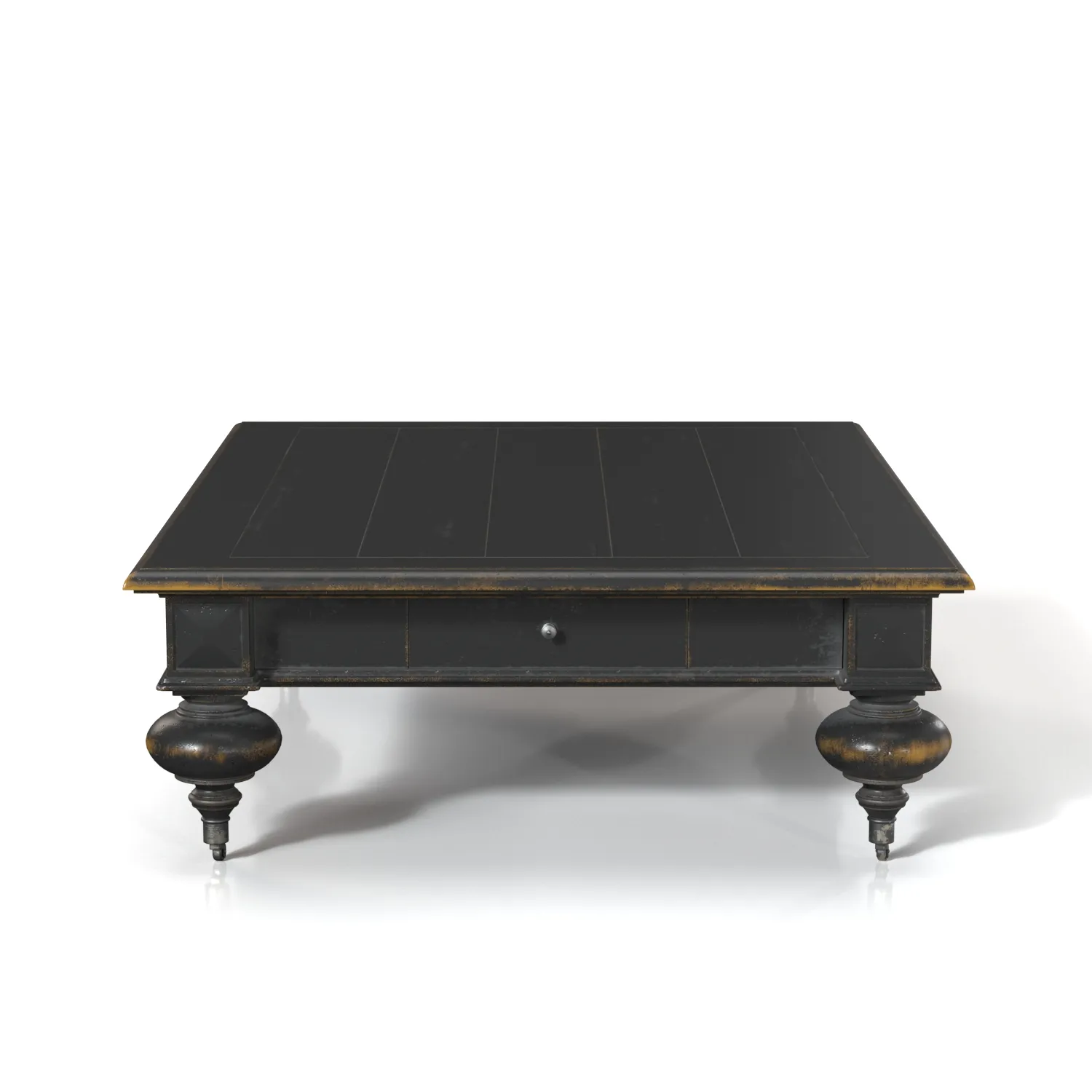 Grand Oak Cocktail Table PBR 3D Model_03