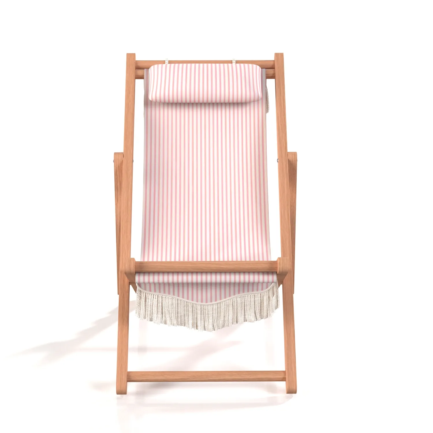 Solid Striped Canvas Garden Furniture Folding Beach Chair PBR 3D Model_04
