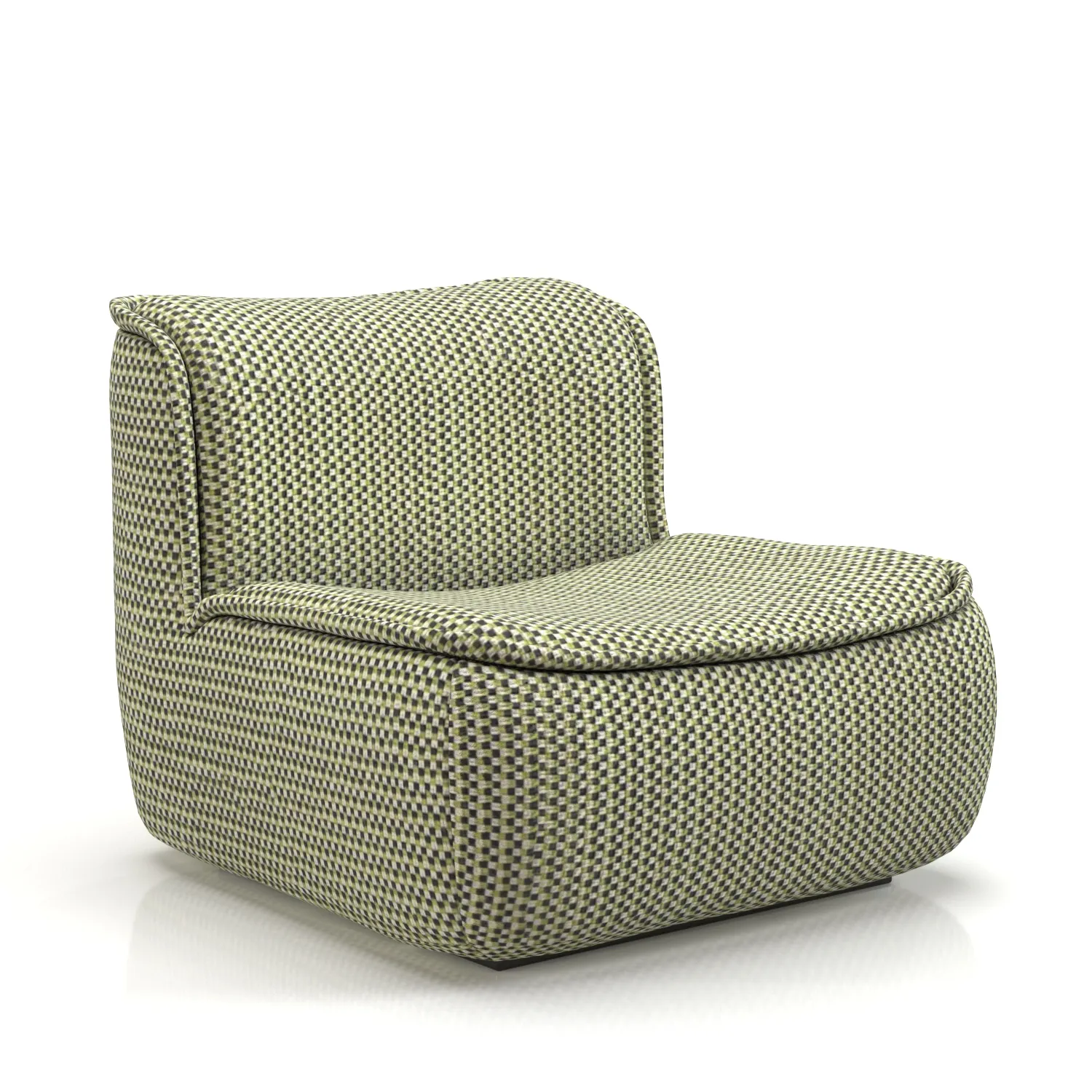 Vintage Velvet Calida Armchair PBR 3D Model_01