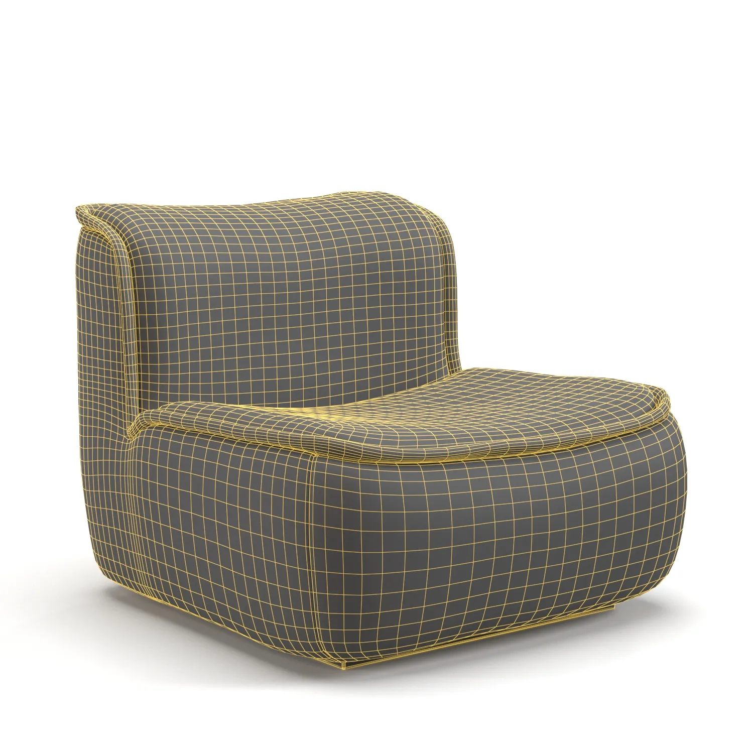 Vintage Velvet Calida Armchair PBR 3D Model_07