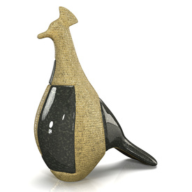 Marioni Pop Tall Peacock Ceramic Sculpture PBR 3D Model