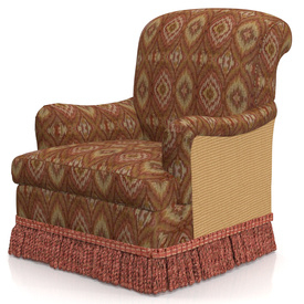 Custom Roll Arm Fringe Chair 3D Model