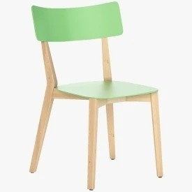 Brunner Due Wooden Chair By Wolfgang C R Mezger 3D Model