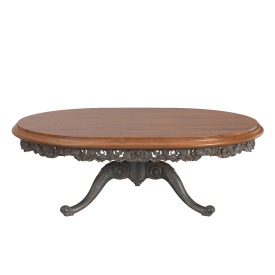 Italian Gilt Carved Inlaid Gray Coffee Table 3D Model
