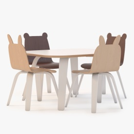 Oeuf Play Table And Chairs 3D Model