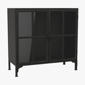 Yanna Industrial Loft Rectangular 2 Door Sideboard 3D Model