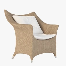 Amari Vita Outdoor Rattan Lounge Chair By Janice Feldman 3D Model
