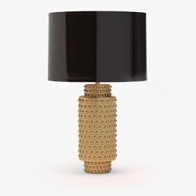 Robert Abbey Large Dolly Black Shade Gold Glaze Table Lamp 3D Model