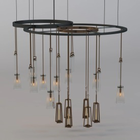 Hollyhunt Clock Chandelier 3D Model