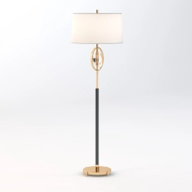 Tall Elegant Elliptical Crystal Floor Lamp 3D Model